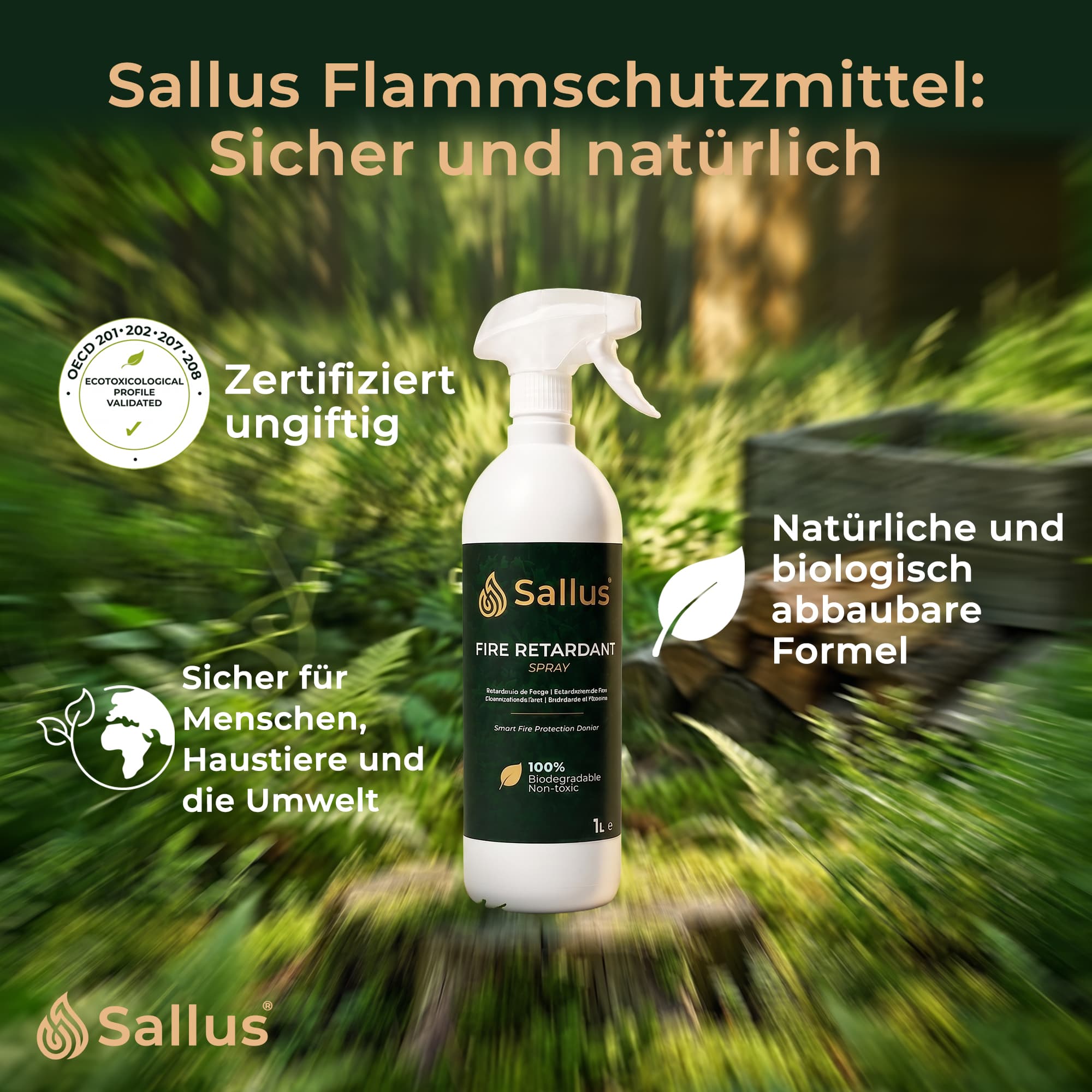 Sallus Fire Retardant Spray 1L — Bild 7 von 8