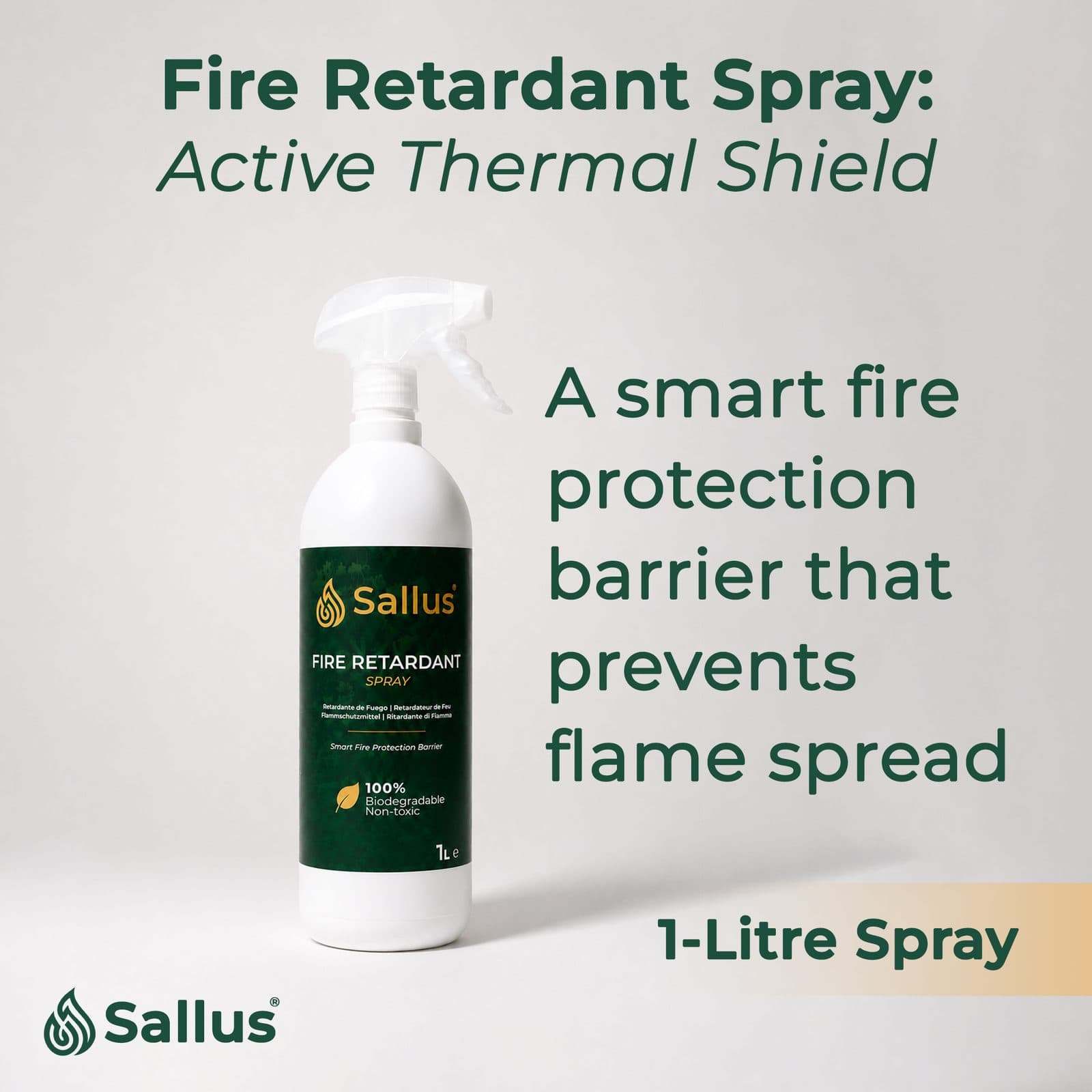 Sallus Fire Retardant Spray 1L — image 2 of 8