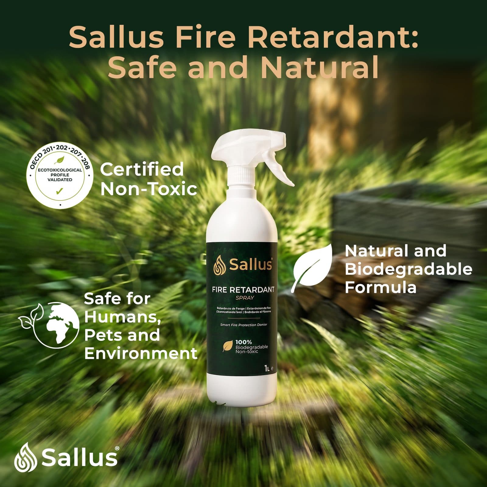 Sallus Fire Retardant Spray 1L — image 7 of 8