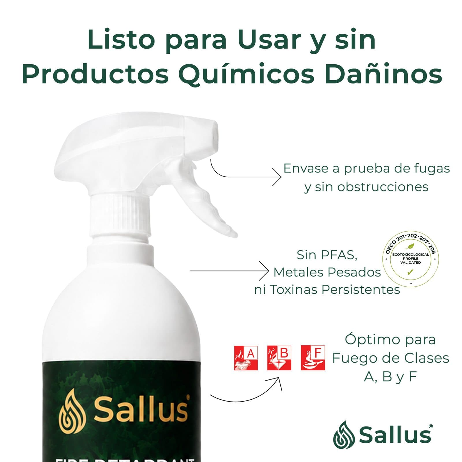 Sallus Fire Retardant Spray 1L — imagen 4 de 8