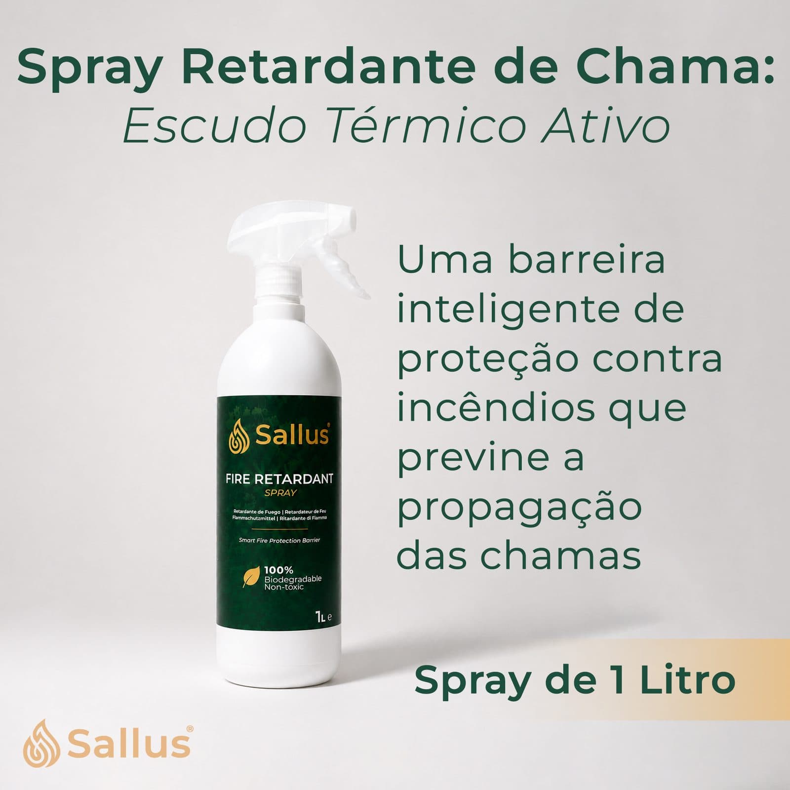 Sallus Fire Retardant Spray 1L — imagem 2 de 8