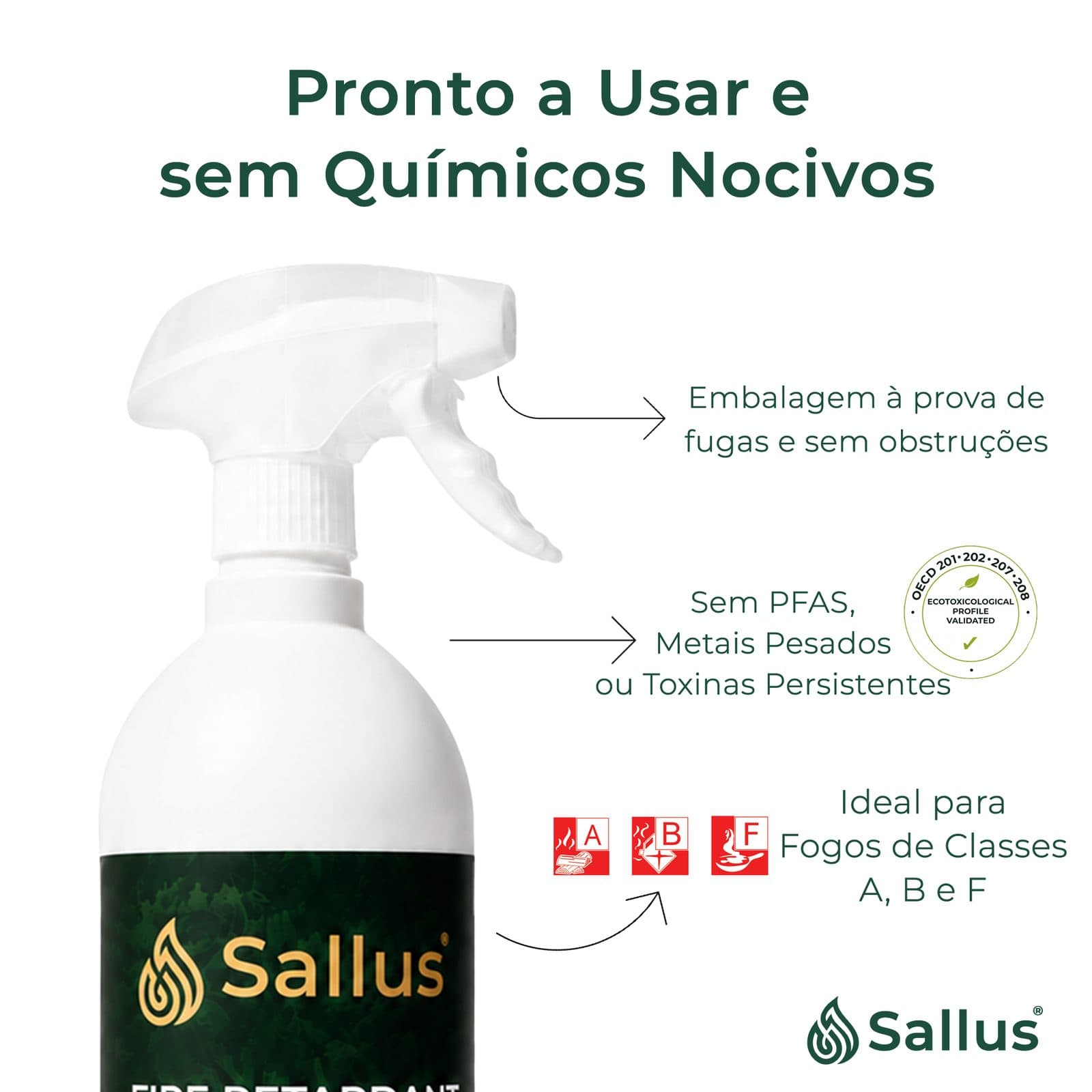 Sallus Fire Retardant Spray 1L — imagem 4 de 8