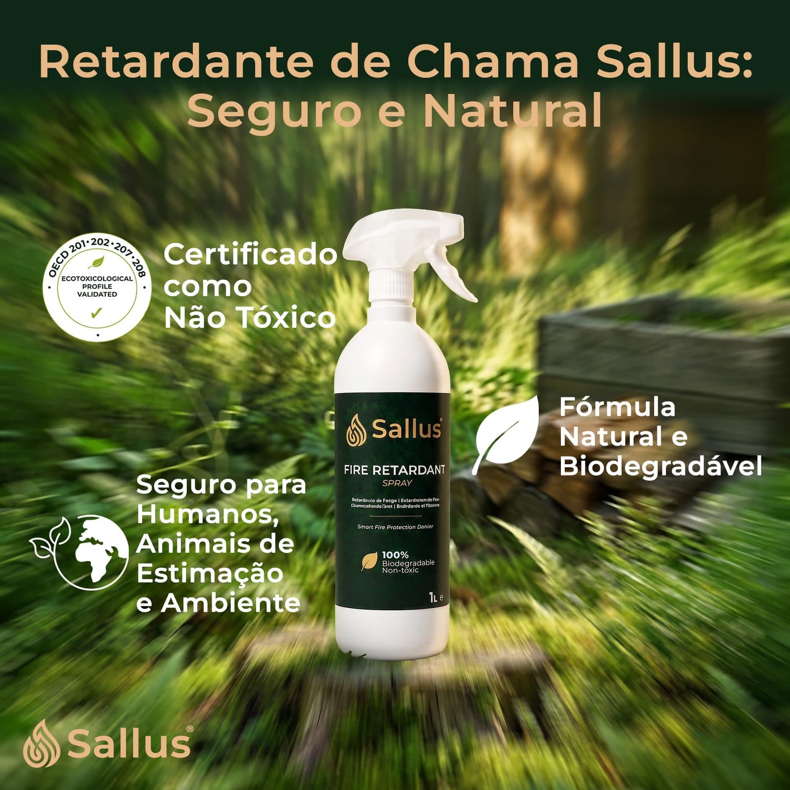 Sallus Fire Retardant Spray 1L — imagem 7 de 8