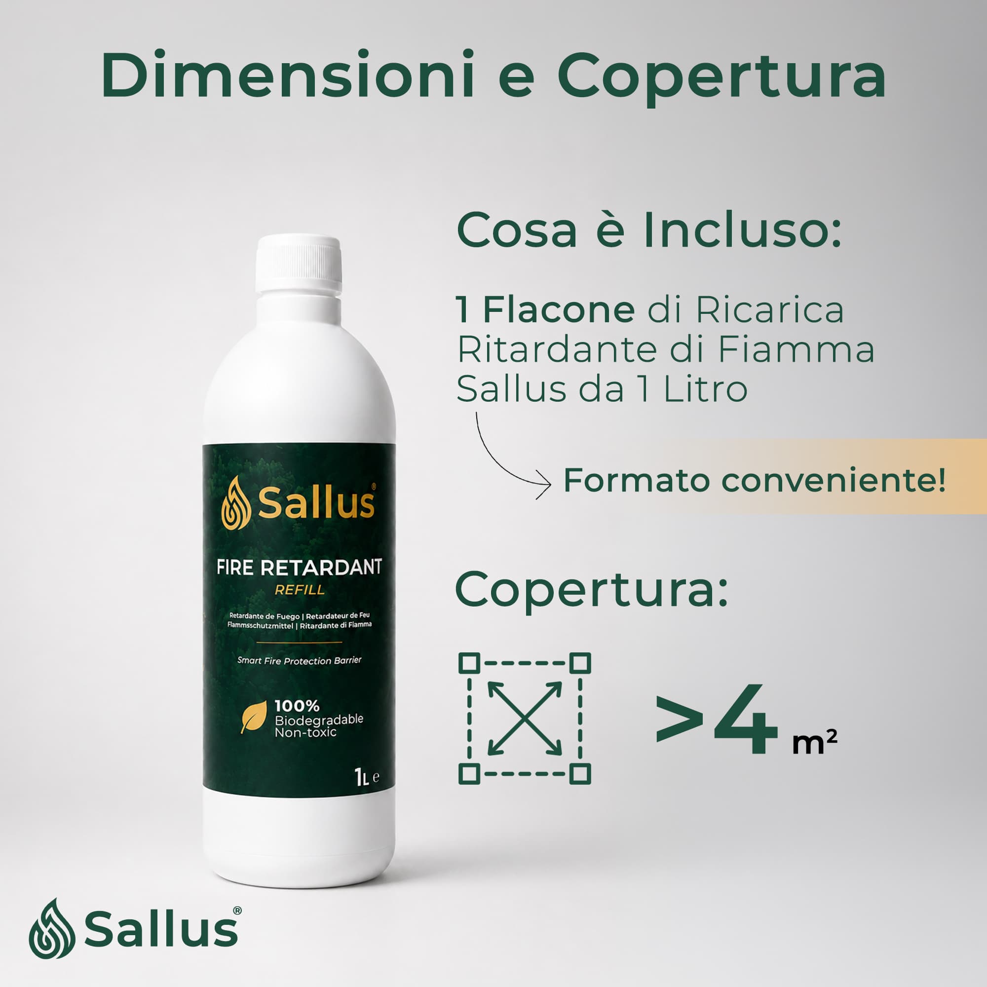 Sallus Fire Retardant Refill 1L — immagine 6 di 8