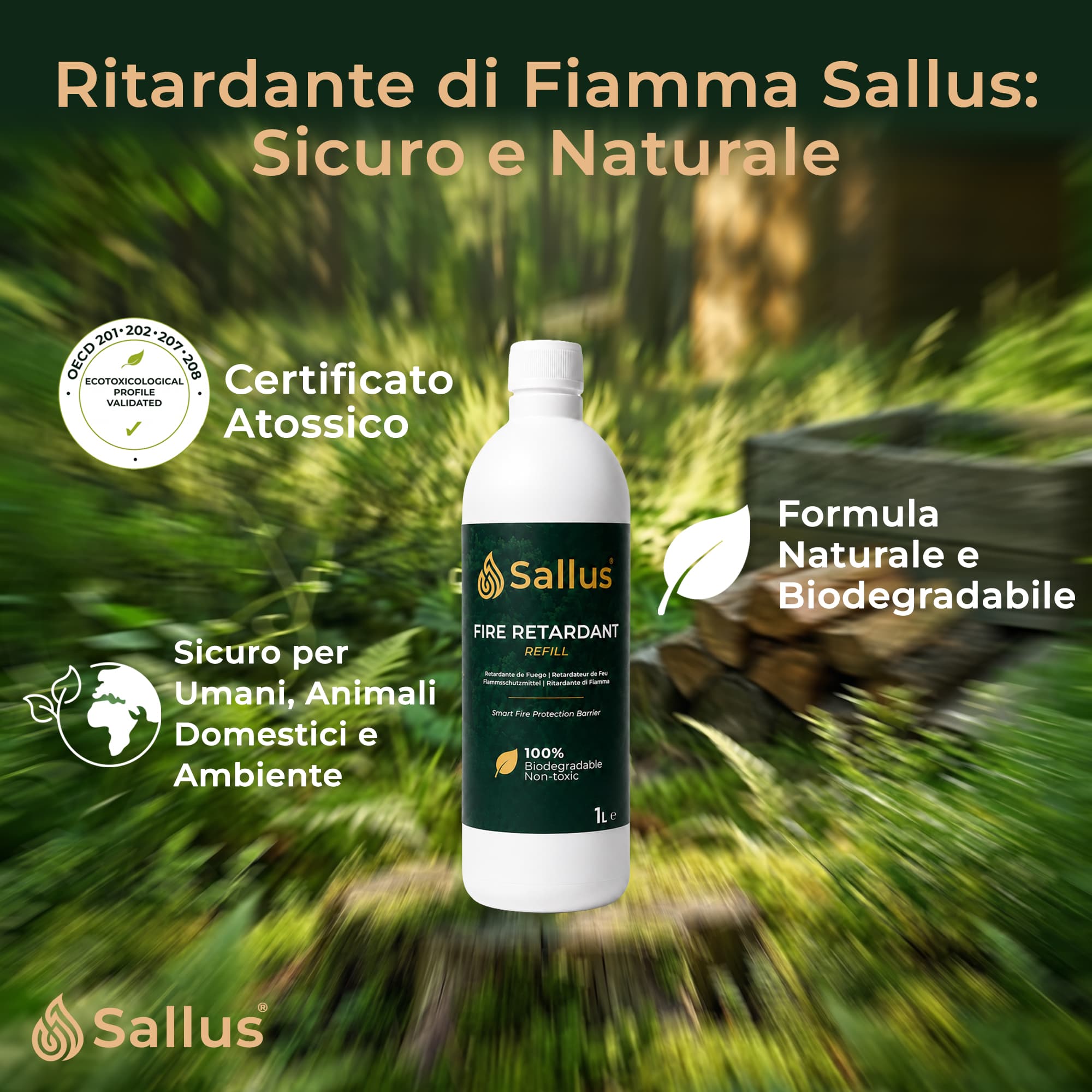 Sallus Fire Retardant Refill 1L — immagine 7 di 8