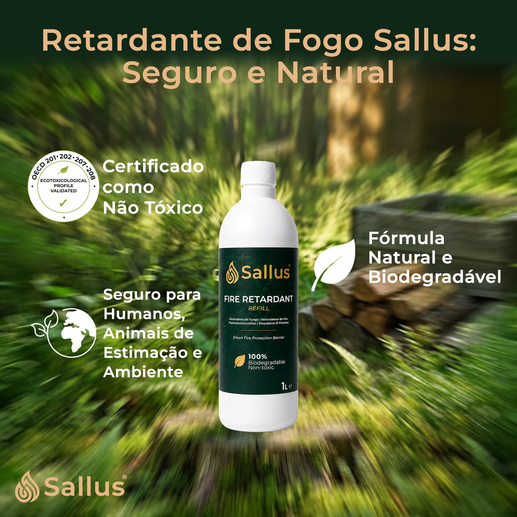 Sallus Fire Retardant Refill 1L — imagem 7 de 8